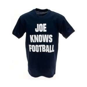  Joe Knows Football T Shirt Navy: Sports & Outdoors