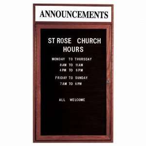  Enclosed Changeable Letter Board Frame Color: Cherry Stain 