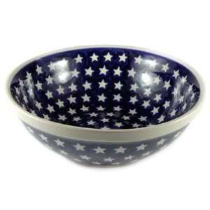  Polish Pottery Stars Large Serving Bowl: Kitchen & Dining