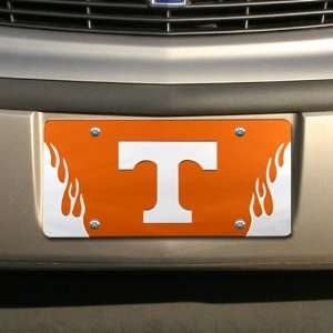   Tennessee Volunteers Orange Mirrored Flame License Plate: Automotive