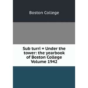 Sub turri  Under the tower the yearbook of Boston College Volume 