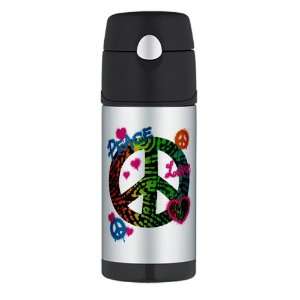   Travel Water Bottle Peace Love Rainbow Peace Symbol: Everything Else