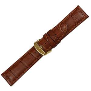 New Mens Crocodile Grain Leather Watch Strap Band  