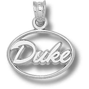  Duke University Script Duke 3/8 Pendant (Silver 