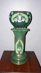 Roseville pottery Thistle jardiniere and pedestal 29 in  