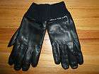 Ralph Lauren Black Label Black Leather Cashmere Lined Gloves 10