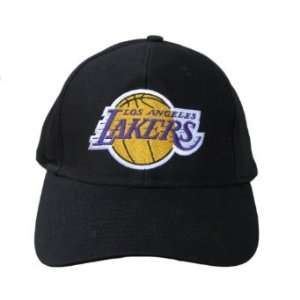   Adidas Los Angeles Lakers Velcro Strap Hat   Black: Sports & Outdoors