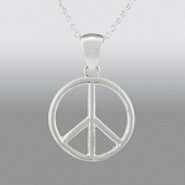   Silver Wizards Of Waverly Place Peace Sign Pendant 