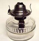 Vintage Glass Oil Lamp #4001 P&A Steel Eagle Burner  