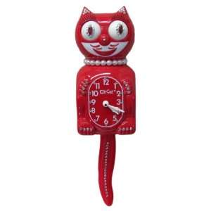   Candy Cane Jeweled Lady Kit cat Clock Kat Klock