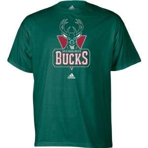 Milwaukee Bucks adidas Primary Logo T Shirt:  Sports 