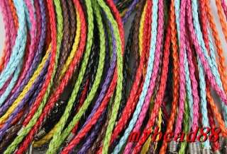  50pcs mixed twist leather cord necklaces  