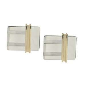  Colibri Gold Tone and Stainless Steel Cufflinks: Jewelry