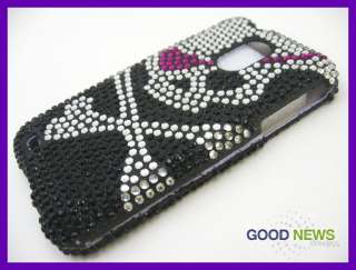 for Sprint Samsung Galaxy S2 Epic 4G Touch   Pirate Skull Bling Hard 