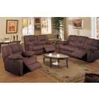 upholstered in dark brown faux leather and microfiber collection 