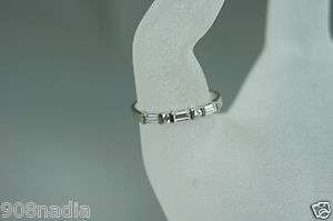 STERLING 925 SILVER AND CZ BAND/RING THAILAND SIZE 10  