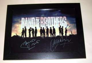 BAND OF BROTHERS X3 PP SIGNED & FRAMED 12 X 8 POSTER  