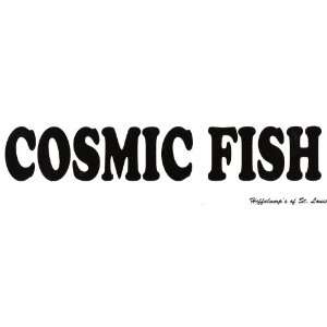 COSMIC FISH bumper sticker (white)