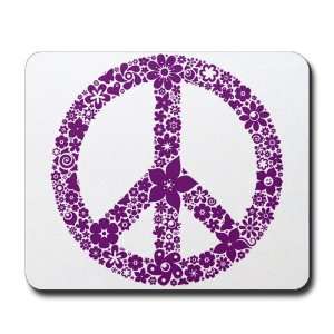  Mousepad (Mouse Pad) Flowered Peace Symbol Pur Everything 