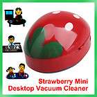 perfect red strawberry mini desktop vacuum cleaner desk dust desktop