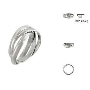 Sterling Silver 3mm Trinity Band Size 5 Jewelry