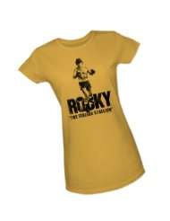 The Italian Stallion    Rocky Crop Sleeve Fitted Juniors T Shirt