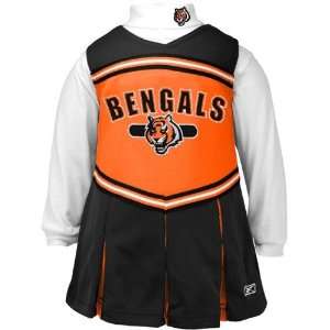 Reebok Cincinnati Bengals Black Toddler 2 Piece Cheerleader Dress (2T)