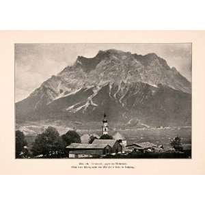   Tyrol Wetterstein Limestone Alps Range Spire   Original Halftone Print