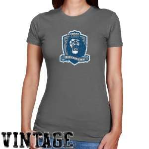  NCAA Old Dominion Monarchs Ladies Charcoal Distressed Logo 