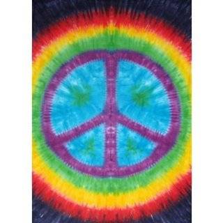 Make Love, Not War ~ Tie Dye Tapestry ~ Approx 40 X 45 Inches  