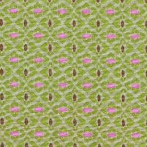   Pink and Brown Ovals Surrounded by Green Hearts by Art Gallery Quilts