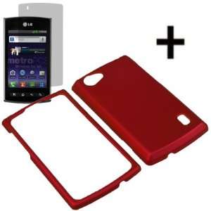   M+ MS695 + Fitted Screen Protector  Red Cell Phones & Accessories
