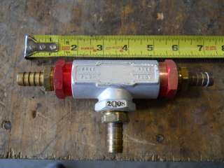 Way Fuel Flow Check Valve, Used, Excellent Condition  
