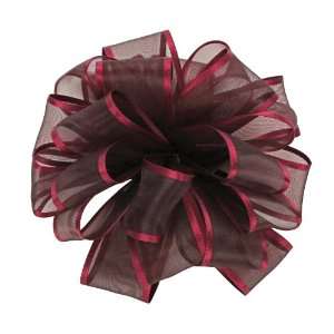   Sheer Wired Edge Ribbon, 7/8 Wide, 100 Yards, Maroon: Everything Else