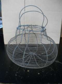 Vintage Rustic Wire Egg Basket  