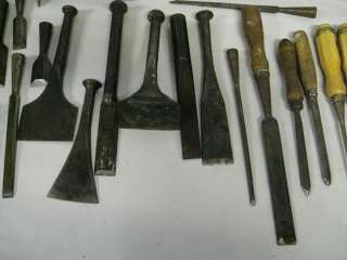 Antique Wood Carving Chisel Tools TH Witherby Buck Winchester Stanley 