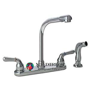  Chrome Kitchen Faucet with Side Spray 