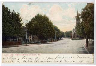 1902 DANVILLE VA old Mt. Vernon Church Street postcard  