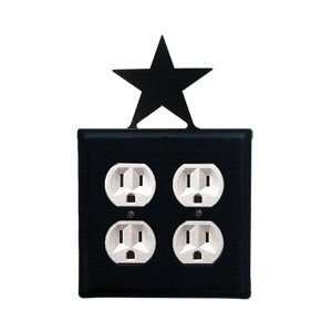  Wrought Iron Star Double Outlet Cover