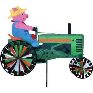  Vehicle Wind Spinner   Pig on a Tractor Patio, Lawn 