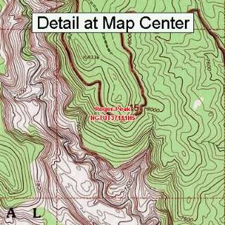 USGS Topographic Quadrangle Map   Roger Peak, Utah (Folded/Waterproof)