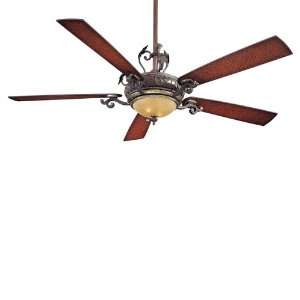   68 Sterling Walnut Ceiling Fan with Aged Champagne Light Kit F715 STW
