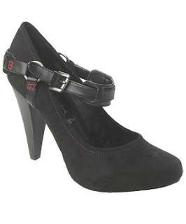Black (Black) Buckled Strap Court Shoe  199903301  New Look