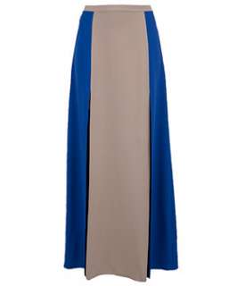Blue (Blue) Limited Colour Block Slit Maxi Skirt  241528440  New 
