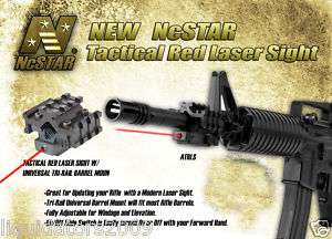 TACTICAL RED LASER SIGHT WITH UNIVERSAL TRI RAIL BARREL  