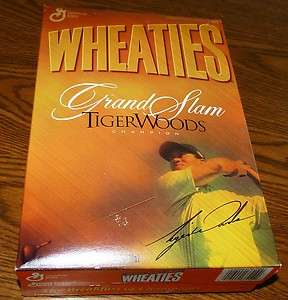 2001 Tiger Woods Grand Slam Wheaties Box Unopened  