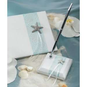 Wedding Favors Seaside Allure Satin Wrapped Pen Set