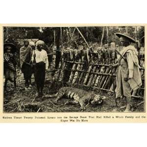  1922 Print Man Eating Tiger Killed Villagers Kyokta 