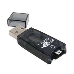  USB MicroSD Flash Card Reader Adapter   Black
