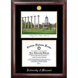 University of Missouri, Columbia Gold Embossed Diploma Frame with 
